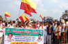 Vedike stages protest against Malayalam Language Bill of Kerala Govt